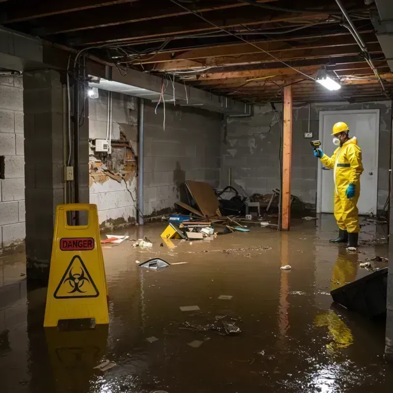 Flooded Basement Electrical Hazard in Logan County, WV Property