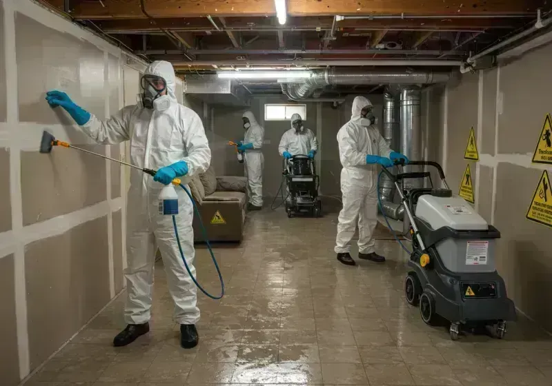 Basement Moisture Removal and Structural Drying process in Logan County, WV